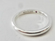 Load image into Gallery viewer, Authentic Tiffany & Co. Elsa Peretti Ruby Ring Sterling Silver Red Ruby Round-Cut Stackable Band Ring Size 5.5
