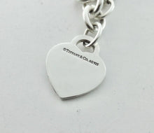 Carica l'immagine nel visualizzatore di Gallery, Authentic Tiffany & Co. Return to Tiffany Heart Tag Bracelet Sterling Silver Link Bracelet Size Medium 7.5 Inches