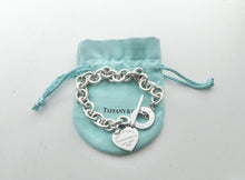 Carregar imagem no visualizador da galeria, Authentic Return to Tiffany Heart Toggle Bracelet Tiffany & Co. Heart Tag Sterling Silver Clasp Link Bracelet Size Large