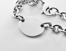 Cargar imagen en el visor de la galería, Authentic Return to Tiffany Bracelet Oval Tag Sterling Silver Tiffany & Co. Link Bracelet 7.5 Inches