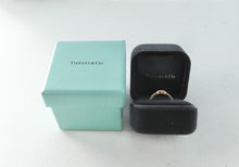Load image into Gallery viewer, Authentic Tiffany & Co. Somerset Diamond Mesh Ring Yellow Gold Three 3 Diamonds Band Ring Size 7