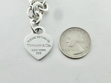 Carica l'immagine nel visualizzatore di Gallery, Authentic Tiffany & Co. Return to Tiffany Heart Tag Bracelet Sterling Silver Link Bracelet Size Medium 7.5 Inches