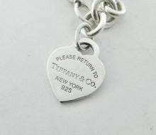 Carica l'immagine nel visualizzatore di Gallery, Authentic Tiffany & Co. Return to Tiffany Heart Tag Bracelet Sterling Silver Link Bracelet Size Medium 7.5 Inches