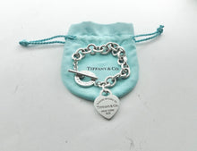Carregar imagem no visualizador da galeria, Authentic Return to Tiffany Heart Toggle Bracelet Tiffany & Co. Heart Tag Sterling Silver Clasp Link Bracelet Size Extra Small