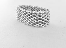 Load image into Gallery viewer, Authentic Tiffany & Co. Somerset Mesh Ring Sterling Silver Band Ring Size 6.5