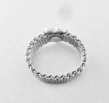 Load image into Gallery viewer, Authentic Tiffany & Co. Somerset Mesh Heart Ring Sterling Silver Band Ring Size 8