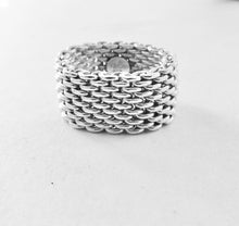 Load image into Gallery viewer, Authentic Tiffany & Co. Somerset Mesh Ring Sterling Silver Band Ring Size 6