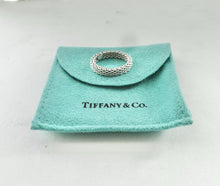Load image into Gallery viewer, Authentic Tiffany & Co. Somerset Mesh Ring Sterling Silver Thin Narrow Band Ring Size 7