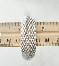 Load image into Gallery viewer, Authentic Tiffany & Co. Somerset Mesh Bracelet Sterling Silver Domed Bangle Bracelet