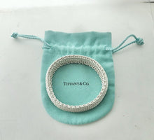 Cargar imagen en el visor de la galería, Authentic Tiffany & Co. Somerset Mesh Bracelet Sterling Silver Domed Bangle Bracelet
