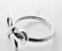 Load image into Gallery viewer, Authentic Tiffany & Co. Bow Ring Sterling Silver Bows Bowtie Ring Size 5.5