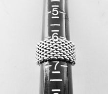 Load image into Gallery viewer, Authentic Tiffany & Co. Somerset Mesh Ring Sterling Silver Band Ring Size 6.5