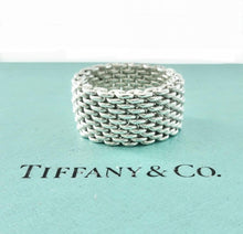 Load image into Gallery viewer, Authentic Tiffany & Co. Somerset Mesh Ring Sterling Silver Band Ring Size 6