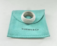 Load image into Gallery viewer, Authentic Tiffany & Co. Somerset Mesh Domed Ring Sterling Silver Band Ring Size 7.5