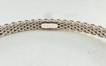 Load image into Gallery viewer, Authentic Tiffany & Co. Somerset Mesh Bangle Bracelet Sterling Silver Rigid Narrow Size Medium