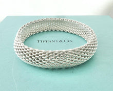 Cargar imagen en el visor de la galería, Authentic Tiffany & Co. Somerset Mesh Bracelet Sterling Silver Domed Bangle Bracelet