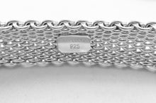 Cargar imagen en el visor de la galería, Authentic Tiffany & Co. Somerset Mesh Bracelet Sterling Silver Domed Bangle Bracelet