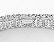 Cargar imagen en el visor de la galería, Authentic Tiffany & Co. Somerset Mesh Bracelet Sterling Silver Domed Bangle Bracelet