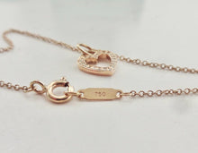 Carica l'immagine nel visualizzatore di Gallery, Authentic Tiffany & Co. Metro Diamond Heart Necklace 18K Rose Gold Heart Pendant Necklace