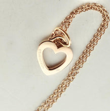 Carica l'immagine nel visualizzatore di Gallery, Authentic Tiffany & Co. Metro Diamond Heart Necklace 18K Rose Gold Heart Pendant Necklace