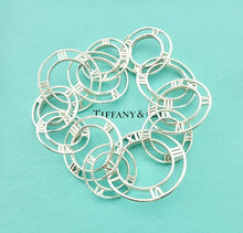 Laden Sie das Bild in den Galerie-Viewer, Tiffany & Co Atlas Link Bracelet Roman Numerals Sterling Silver Round Link Bracelet