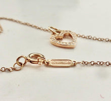 Carica l'immagine nel visualizzatore di Gallery, Authentic Tiffany & Co. Metro Diamond Heart Necklace 18K Rose Gold Heart Pendant Necklace
