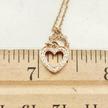 Carica l'immagine nel visualizzatore di Gallery, Authentic Tiffany & Co. Metro Diamond Heart Necklace 18K Rose Gold Heart Pendant Necklace