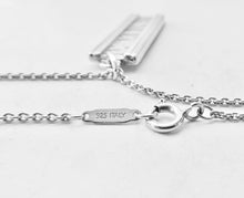 Cargar imagen en el visor de la galería, Tiffany & Co. Atlas Bar Necklace Sterling Silver Roman Numerals Rectangle Pendant Necklace