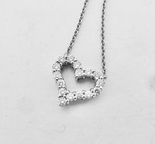 Carica l'immagine nel visualizzatore di Gallery, Authentic Tiffany & Co. Diamond Heart Necklace Platinum Heart Pendant Diamonds Necklace