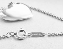 Carica l'immagine nel visualizzatore di Gallery, Authentic Tiffany & Co. Puffy Heart Necklace Puff Stencil Double Pendant Sterling Silver Necklace