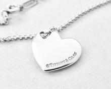 Carica l'immagine nel visualizzatore di Gallery, Authentic Tiffany & Co. Puffy Heart Necklace Puff Stencil Double Pendant Sterling Silver Necklace