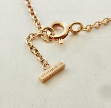 Laden Sie das Bild in den Galerie-Viewer, Authentic Tiffany & Co. Tiffany T Smile Bracelet Rose Gold Diamonds Mini Smile Size Small 18k Bracelet 6 Inches