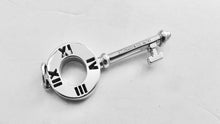 Carica l'immagine nel visualizzatore di Gallery, Authentic Tiffany & Co. Atlas Key Diamond White Gold Medium Round Keys Charm Pendant Necklace