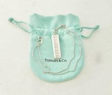 Cargar imagen en el visor de la galería, Tiffany & Co. Atlas Bar Necklace Sterling Silver Roman Numerals Rectangle Pendant Necklace