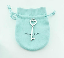 Carica l'immagine nel visualizzatore di Gallery, Authentic Tiffany & Co. Heart Key Charm Size Large Sterling Silver Keys Pendant Necklace