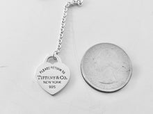 Load image into Gallery viewer, Authentic Return to Tiffany Lovestruck Heart Tag Necklace Sterling Silver Arrow Small Heart Toggle Clasp Necklace
