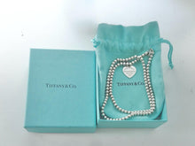 Carregar imagem no visualizador da galeria, Authentic Return to Tiffany Heart Bead Necklace Sterling Silver Tiffany & Co. Small Heart Tag 4mm Mini Ball Necklace 18 Inches