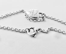 Laden Sie das Bild in den Galerie-Viewer, Authentic Return to Tiffany Full Heart Necklace Sterling Silver Tiffany & Co. Size Mini Heart Tag Pendant Necklace