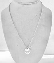 Load image into Gallery viewer, Authentic Return to Tiffany Lovestruck Heart Tag Necklace Sterling Silver Arrow Small Heart Toggle Clasp Necklace