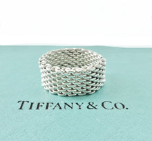 Load image into Gallery viewer, Authentic Tiffany &amp; Co. Somerset Mesh Ring Sterling Silver Band Ring Size 9
