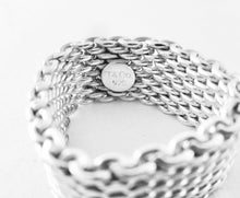 Load image into Gallery viewer, Authentic Tiffany &amp; Co. Somerset Mesh Ring Sterling Silver Band Ring Size 9
