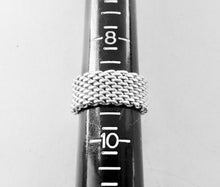 Load image into Gallery viewer, Authentic Tiffany &amp; Co. Somerset Mesh Ring Sterling Silver Band Ring Size 9
