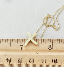Carica l'immagine nel visualizzatore di Gallery, Authentic Tiffany &amp; Co. Paloma Picasso Graffiti X Necklace 18K Yellow Gold Medium Size Pendant Chain Necklace
