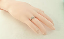 Cargar imagen en el visor de la galería, Authentic Tiffany &amp; Co. Hearts Diamond Ring Platinum Three 3 Diamonds Heart .19 Carat Ring Size 5
