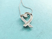 Carregar imagem no visualizador da galeria, Authentic Tiffany &amp; Co. Paloma Picasso Heart Necklace Sterling Silver Loving Heart Large Pendant Necklace 20 Inches
