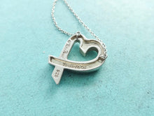 Carregar imagem no visualizador da galeria, Authentic Tiffany &amp; Co. Paloma Picasso Heart Necklace Sterling Silver Loving Heart Large Pendant Necklace 20 Inches
