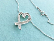 Carregar imagem no visualizador da galeria, Authentic Tiffany &amp; Co. Paloma Picasso Heart Necklace Sterling Silver Loving Heart Large Pendant Necklace 18 Inches
