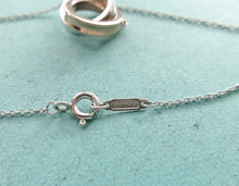 Load image into Gallery viewer, Authentic Tiffany &amp; Co. 1837 Interlocking Circles Necklace Pendant Sterling Silver Rubedo Necklace Small
