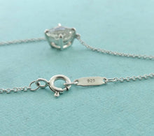 Carica l'immagine nel visualizzatore di Gallery, Authentic Tiffany &amp; Co. Sparklers Prasiolite Necklace Gemstone Green Round Stone Sterling Silver Necklace
