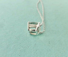 Carica l'immagine nel visualizzatore di Gallery, Authentic Tiffany &amp; Co. Sparklers Prasiolite Necklace Gemstone Green Round Stone Sterling Silver Necklace
